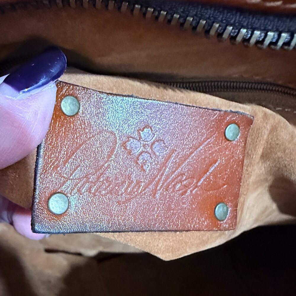 Patricia Nash Tooled Florence Poppy Leather Tote Brown - Picture 10 of 10